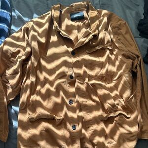 Fashion Nova Tan Casual Button-Down Shirt